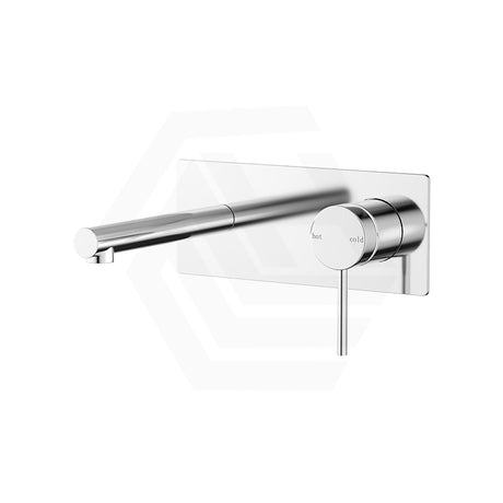 Bella Vista Mica 185mm Stainless Steel Wall Mixer with Straight Spout Rectangle Plate Variant Colour Available
