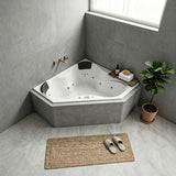 Broadway Alcazar Spa Bathtub Corner Drop-in Tub 1510x1510x500mm - Gloss White