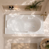 Broadway Alita Bath Rectangle Acrylic Drop In Bathtub 1360x700x470mm - Gloss White