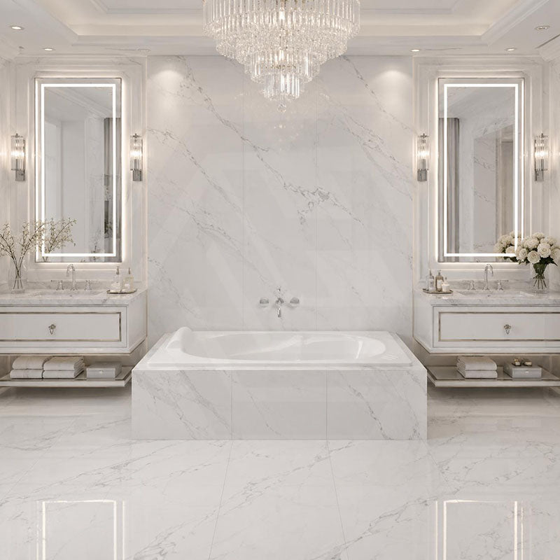 Broadway Alita Bath Rectangle Acrylic Drop In Bathtub 1360x700x470mm - Gloss White