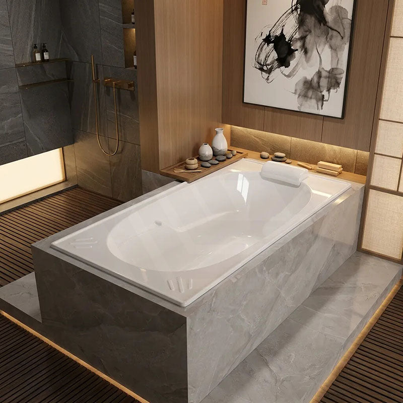Broadway Alita Bath Rectangle Acrylic Drop In Bathtub 1360x700x470mm - Gloss White