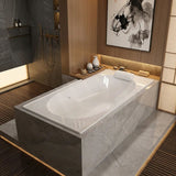 Broadway Alita Bath Rectangle Acrylic Drop In Bathtub 1360x700x470mm - Gloss White
