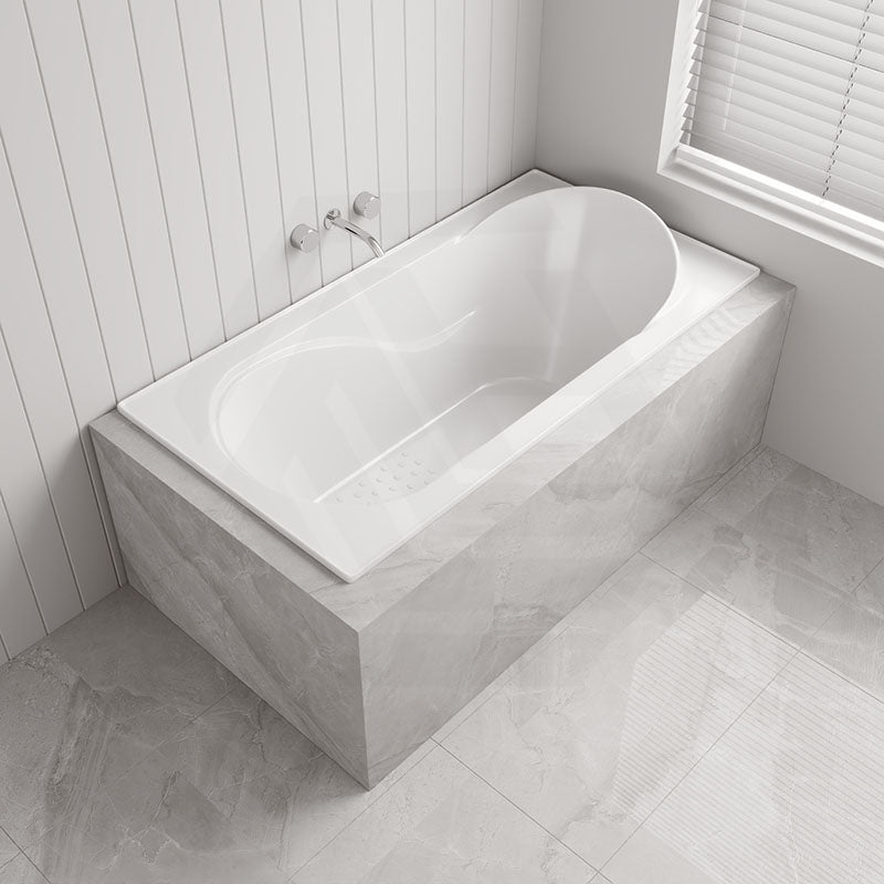Broadway Allura Bath 1220/1530/1670/1800mm Rectangle Acrylic Drop In Bathtub Gloss White
