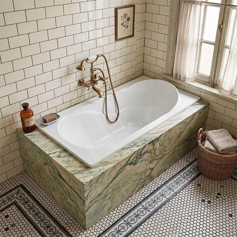 Broadway Allura Bath Rectangle Acrylic Drop In Bathtub 1220/1530/1670/1800mm - Gloss White