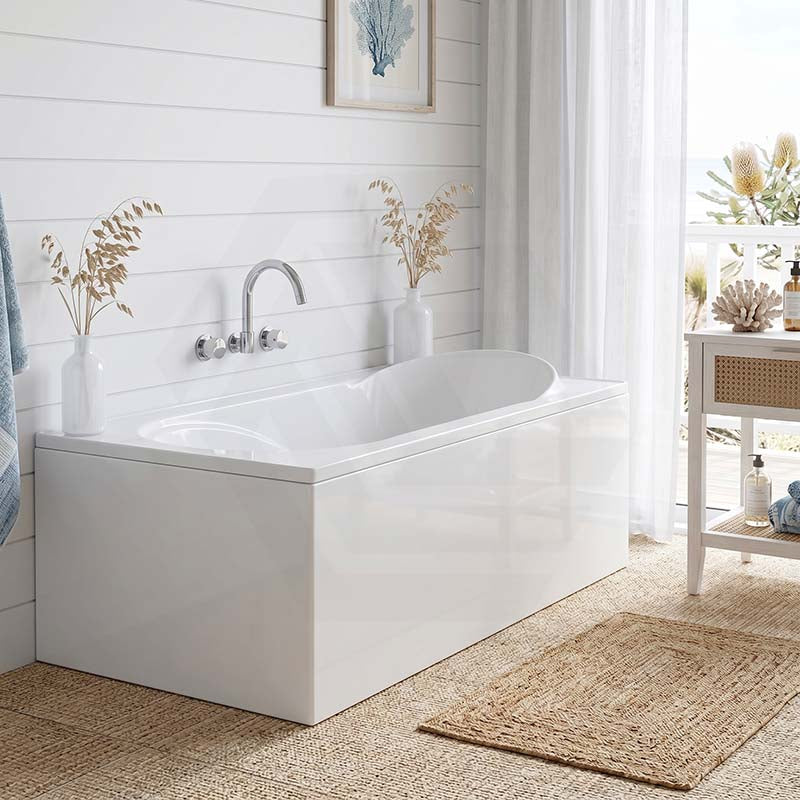 Broadway Allura Bath Rectangle Acrylic Drop In Bathtub 1220/1530/1670/1800mm - Gloss White