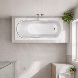 Broadway Allura Bath Rectangle Acrylic Drop In Bathtub 1220/1530/1670/1800mm - Gloss White