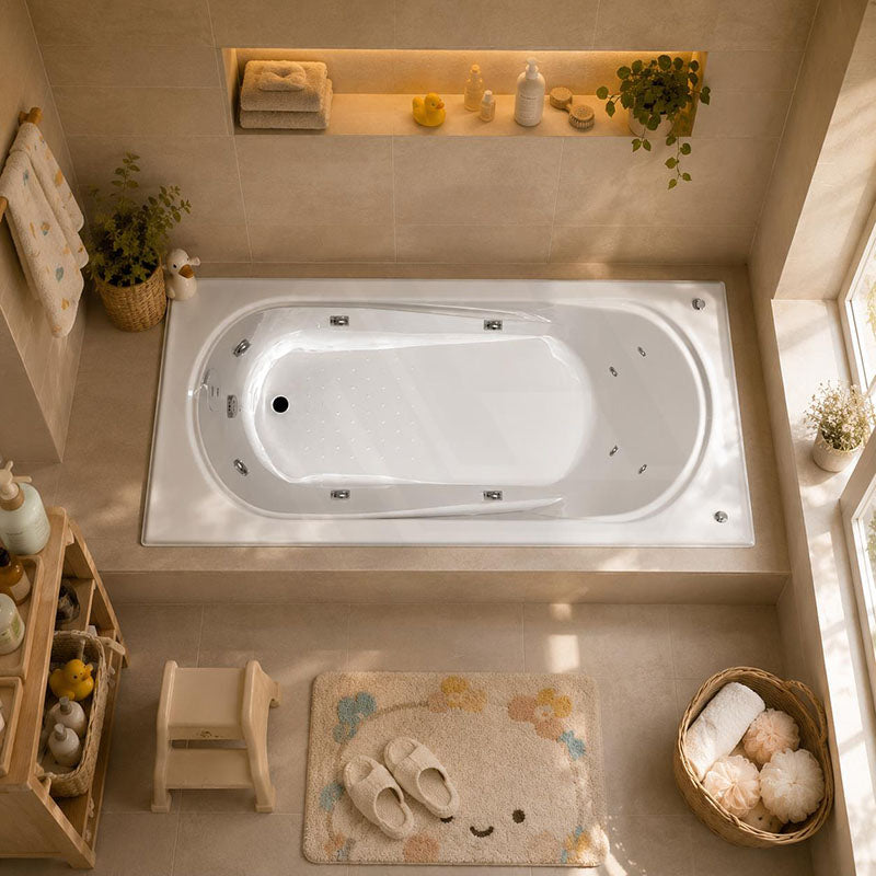 Broadway Allura Spa Bathtub Rectangula Drop-in Tub 1530/1670/1800x740x450mm - Gloss White