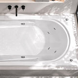 Broadway Allura Spa Bathtub Rectangula Drop-in Tub 1530/1670/1800x740x450mm - Gloss White