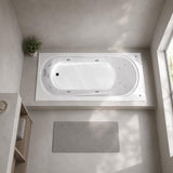 Broadway Allura Spa Bathtub Rectangula Drop-in Tub 1530/1670/1800x740x450mm - Gloss White