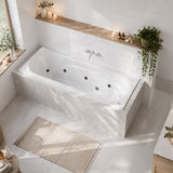 Broadway Allura Spa Bathtub Rectangula Drop-in Tub 1530/1670/1800x740x450mm - Gloss White
