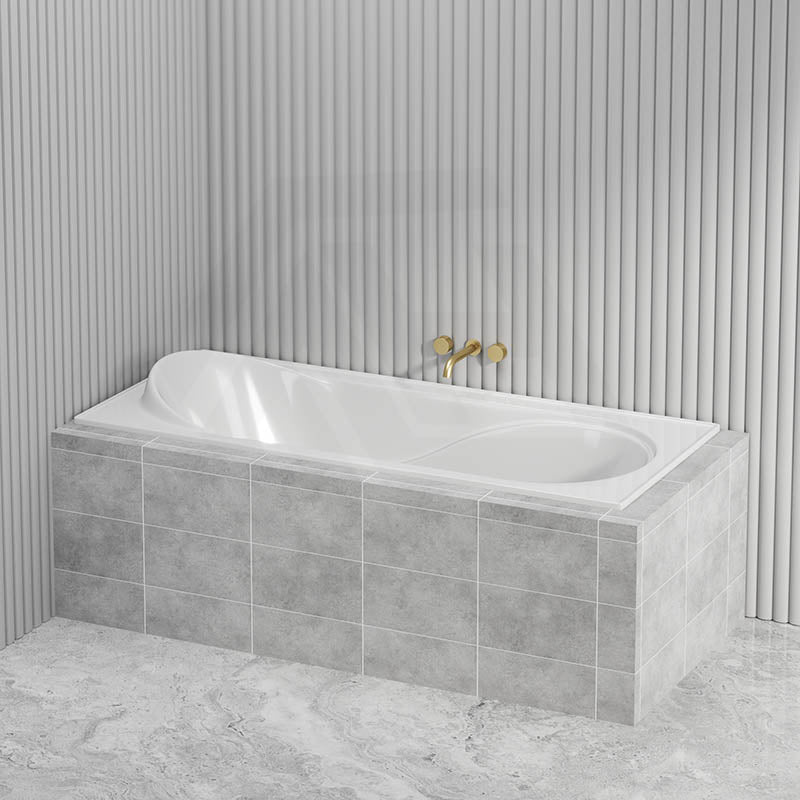 Broadway Allura Bath 1220/1530/1670/1800mm Rectangle Acrylic Drop In Bathtub Gloss White