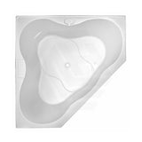 Broadway Almina&Zamora Bath 1285/1485mm Clover Acrylic Corner Drop In Bathtub Gloss White