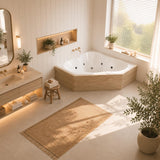 Broadway Almina Spa Bathtub Corner Drop-in Tub with Jets 1285x1285x455mm - Gloss White
