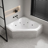 Broadway Almina Spa Bathtub Corner Drop-in Tub with Jets 1285x1285x455mm - Gloss White