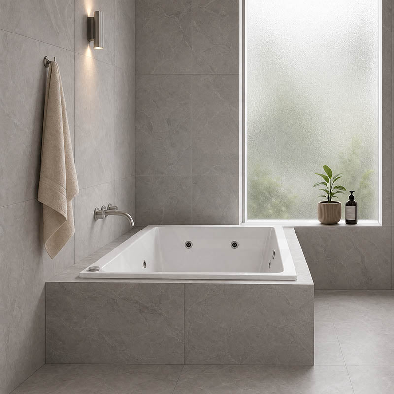 Broadway Alpha Spa Bathtub Rectangula Drop-in Tub 1490/1700/1800x750x470mm