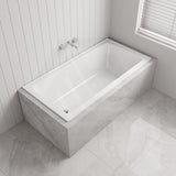 Broadway Alpha Bath 1490/1700/1795mm Rectangle Acrylic Drop In Bathtub Gloss White With Non-slip Base & Tiling Bead Available
