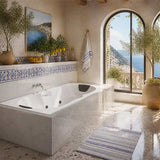 Broadway Andorra Acrylic Rectangular Drop-in Spa Bathtub 1790x1100x530mm - Gloss White
