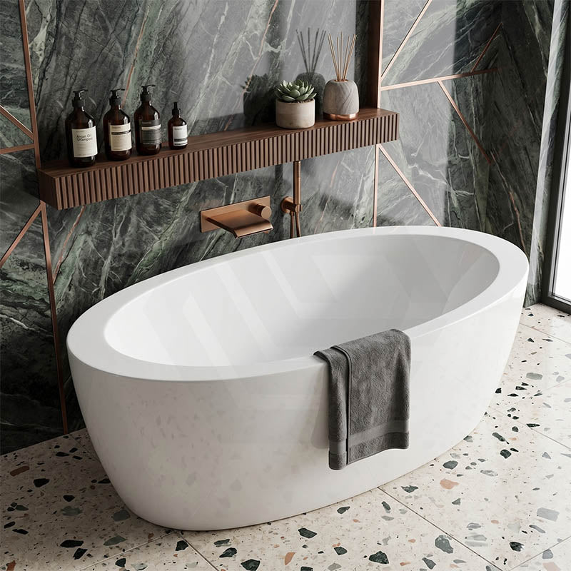 Broadway Aplauso Oval Acrylic Freestanding Bathtub 1800/1930mm - Gloss White