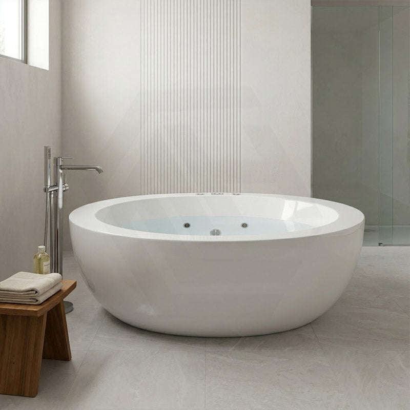Broadway Aplauso Oval Acrylic Freestanding Spa Bathtub 1930x1100x660mm - Gloss White