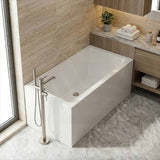 Broadway Ataud Rectangle Acrylic Freestanding Bathtub NO Overflow 1500/1700x800x600mm - Gloss White