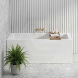 Broadway Ataud Rectangle Acrylic Freestanding Bathtub NO Overflow 1500/1700x800x600mm - Gloss White