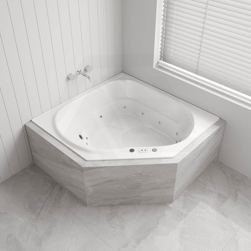 Broadway Barda Spa Bathtub 1480X1480X550Mm Corner Drop-In Tub With Jets Baths