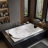 Broadway Bargelo Petite Spa Bath Rectangula Drop-in Tub  1760x890x510mm  - Gloss White