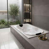 Broadway Bargelo Petite Spa Bath Rectangula Drop-in Tub  1760x890x510mm  - Gloss White