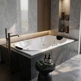 Broadway Bargelo Petite Spa Bath Rectangula Drop-in Tub  1760x890x510mm  - Gloss White