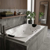 Broadway Bargelo Petite Spa Bath Rectangula Drop-in Tub  1760x890x510mm  - Gloss White