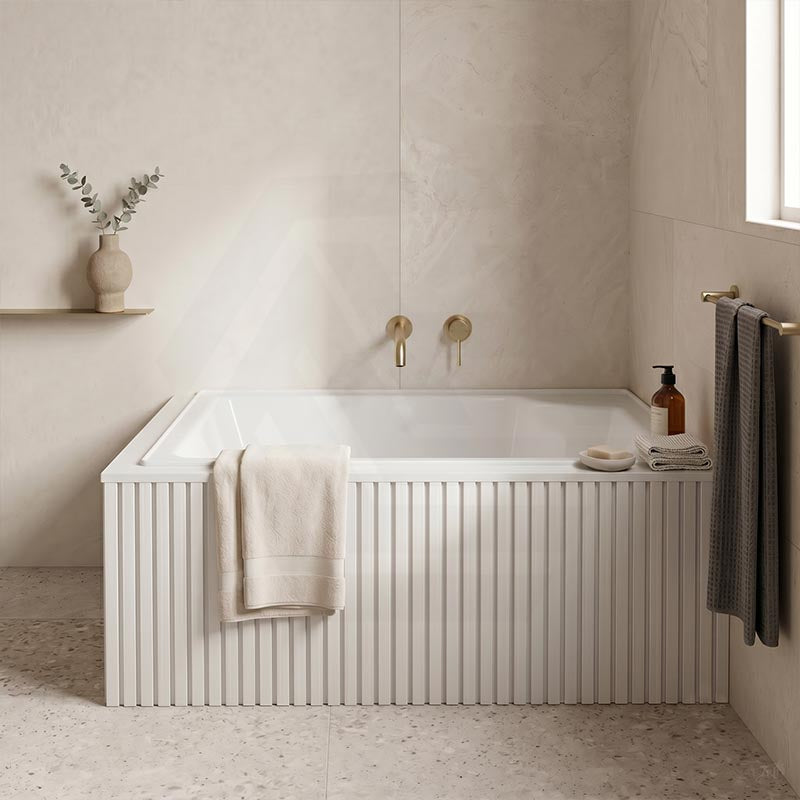 Broadway Bebe Bath Square Acrylic Drop In Bathtub 905x905x330mm - Gloss White