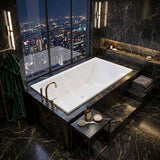 Broadway Catolina Bath Rectangle Acrylic Drop In Bathtub 1550/1680/1800mm - Gloss White