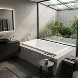 Broadway Catolina Bath Rectangle Acrylic Drop In Bathtub 1550/1680/1800mm - Gloss White
