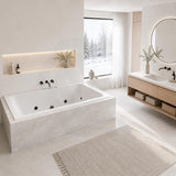 Broadway Catolina Spa Bath Rectangula Drop-in Tub 1550/1680/1800x840x480/500mm - Gloss White