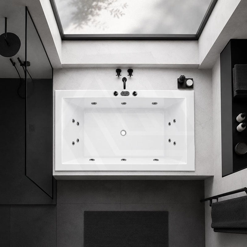 Broadway Catolina Spa Bath Rectangula Drop-in Tub 1550/1680/1800x840x480/500mm - Gloss White