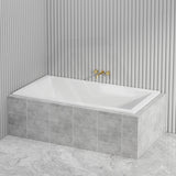 Broadway Catolina Bath 1550/1680/1800mm Rectangle Acrylic Drop In Bathtub Gloss White