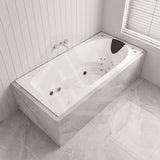 Broadway Elise Acrylic Rectangular Drop-in Spa Bath 1690/1800x850x515mm - Gloss White