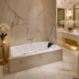 Broadway Elise Acrylic Rectangular Drop-in Spa Bath 1800x850x515mm - Gloss White