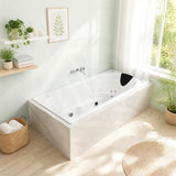 Broadway Elise Acrylic Rectangular Drop-in Spa Bath 1800x850x515mm - Gloss White