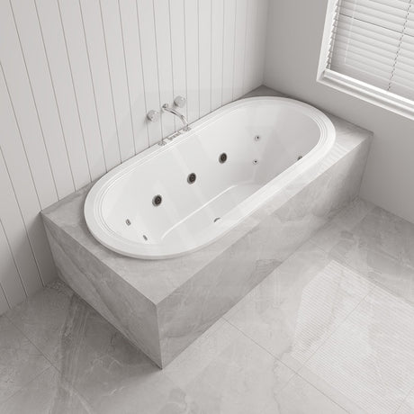 Broadway Estella Spa Bath 1775X800X470Mm Oval Drop-In Tub Baths