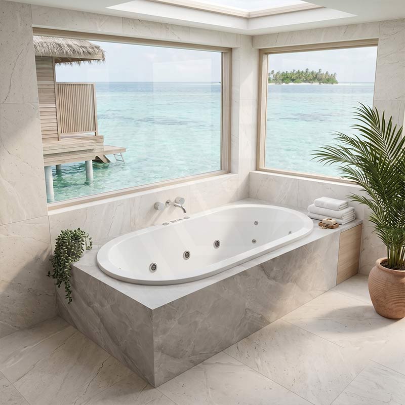 Broadway Florentine Spa Bath Oval Drop-in Tub 1485/1640mm
