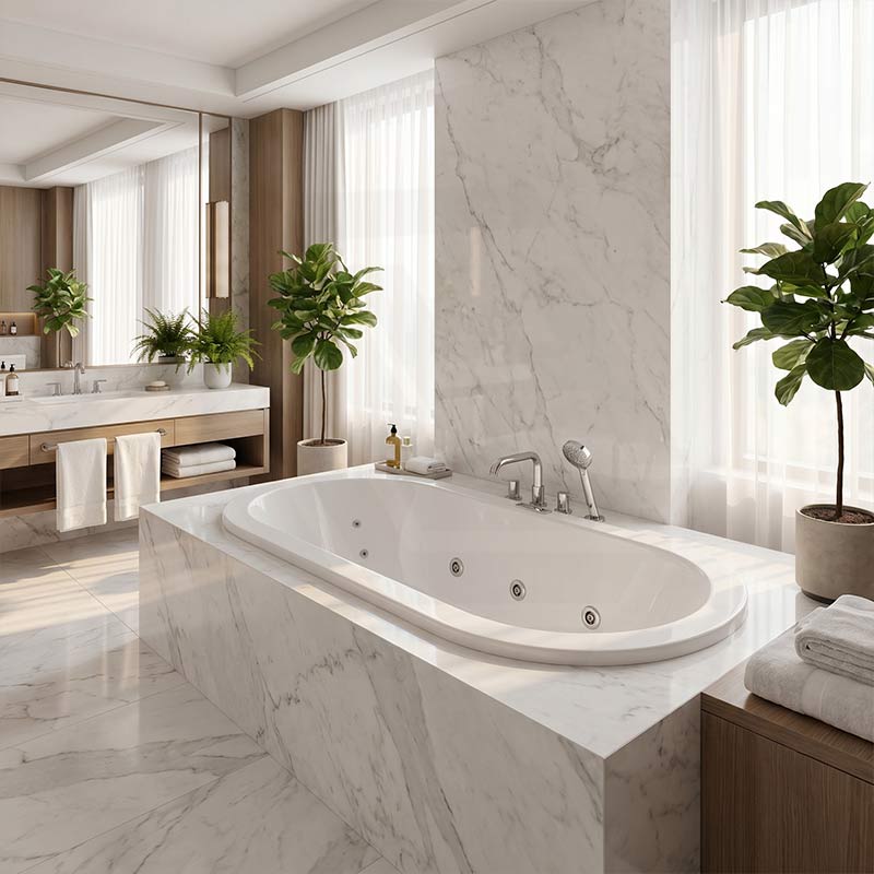 Broadway Florentine Spa Bath Oval Drop-in Tub 1485/1640mm