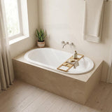 Broadway Florentine Oval Acrylic Drop In Bathtub 1485x805x470/1640x795x470mm - Gloss White