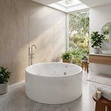 Broadway FS19 Round Acrylic Freestanding Spa Bathtub 1350/1400x580mm