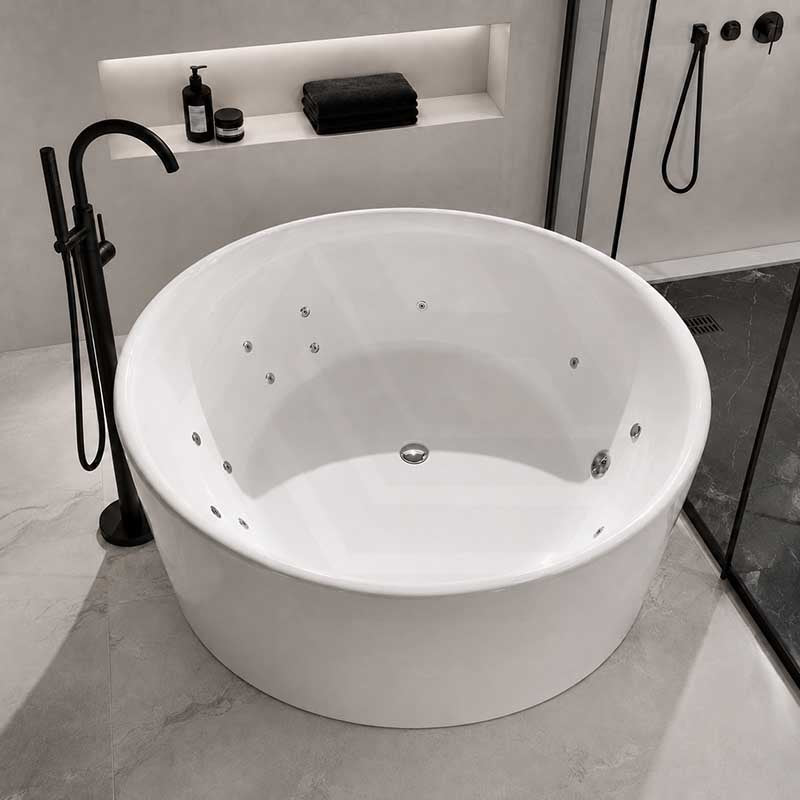 Broadway FS19 Round Acrylic Freestanding Spa Bathtub 1350/1400x580mm