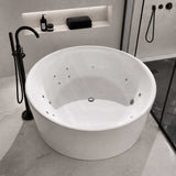 Broadway FS19 Round Acrylic Freestanding Spa Bathtub 1350/1400x580mm