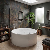 Broadway FS19 Round Acrylic Freestanding Spa Bathtub 1350/1400x580mm