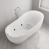 Broadway FS21 1800x900x800mm Oval Acrylic Freestanding Spa Bathtub