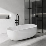 Broadway FS25 Oval Acrylic Freestanding Bathtub 1700x800x600mm - Gloss White