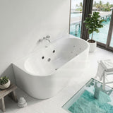 Broadway FS36 Back to Wall Spa Bath 10 Jets 1700x780x600mm - Gloss White
